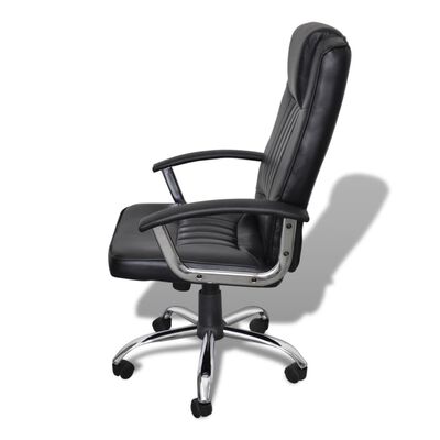 Luxury Office Chair Height Adjustable Swivel Seat Black