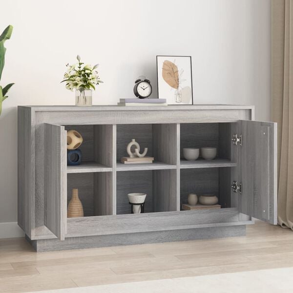 vidaXL Sideboard Grey Sonoma Engineered wood Medium Sideboard