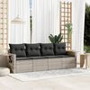 vidaXL Garden Sofa Set Light grey, Dark grey PE rattan Large