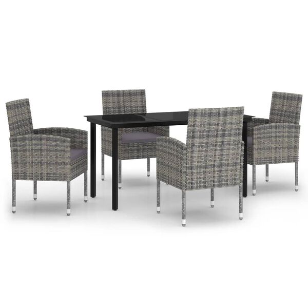 vidaXL Garden Dining Set Anthracite