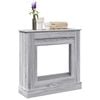 vidaXL Fireplace Surround Grey Sonoma 35.4x11.8x35.4" Engineered Wood