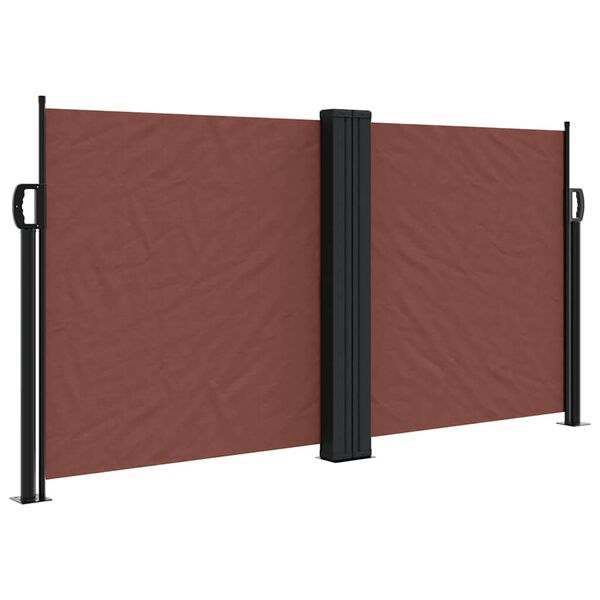 vidaXL Retractable Side Awning Brown