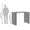 vidaXL Garden Bar Table Grey