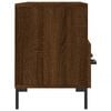 vidaXL TV Cabinet Brown Oak Engineered Wood and Iron Medium TV Cabinet