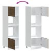 vidaXL Oven Cabinet Set of 2 Brown Oak Engineered Wood Compact