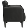 vidaXL Sofa Chair Black Faux Leather, Foam, Spring, Plywood, Plastic