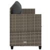vidaXL Sun Lounger Grey PE Rattan Extra Long Removable Covers