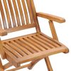 vidaXL Patio Chair Set of 8 Taupe Solid Teak wood, Fabric (100% polyester)