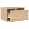vidaXL Wall-mounted Bedside Cabinet Set of 2 Sonoma Oak Engineered Wood