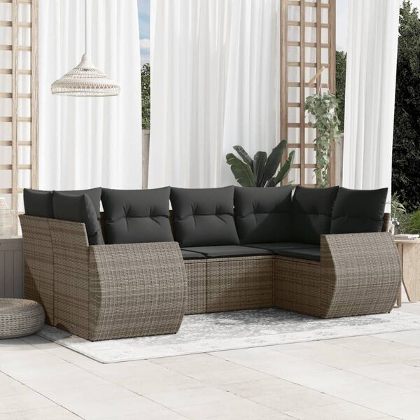 vidaXL Garden Sofa Set Grey and Dark Grey