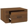 vidaXL Wall-mounted Bedside Cabinet Set of 2 Brown oak Engineered wood