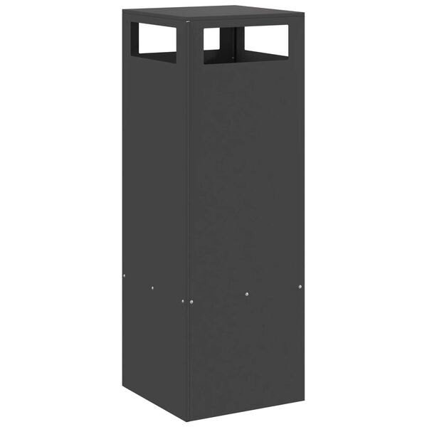 vidaXL Fire Pit Black 13.78 x 13.78 x 39.37 in Steel