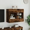 vidaXL TV Wall Cabinet Smoked Oak Engineered Wood TV Wall Cabinet