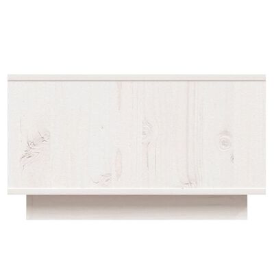 vidaXL Coffee Table White 21.7"x22"x12.6" Solid Wood Pine