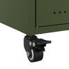 vidaXL Bedside Cabinet Set of 2 Olive Green Cold-Rolled Steel Medium