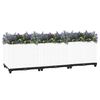 vidaXL Raised Bed White Polypropylene 47.2 x 15.7 x 15.0 in Durable