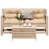 vidaXL 3 Piece Patio Lounge Set with Cushions Solid Wood Pine