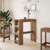 vidaXL Bar Table with Racks Artisan Oak 35.4x15.7x40.7" Engineered Wood