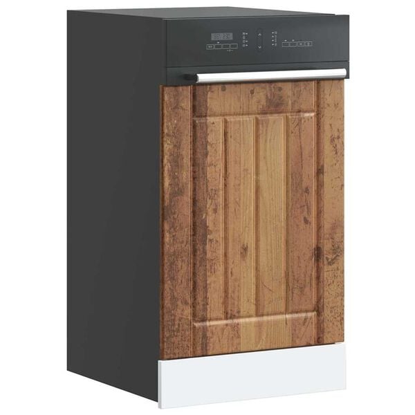 vidaXL Dishwasher Panel Old wood Engineered wood 17.7 x 0.6 x 26.4 in