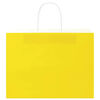 vidaXL Paper Bags 250 pcs with Handles Yellow 12.6x6.7x9.8"