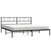 vidaXL Bed Frame Black Powder-Coated Steel Super King Bed Frame