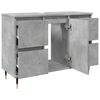 vidaXL Bathroom Cabinet Concrete Grey Engineered wood, Iron Medium