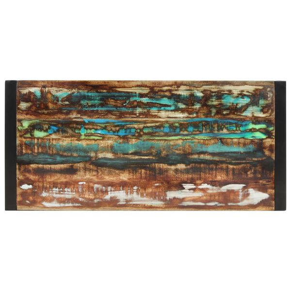 vidaXL Dining Table Multicolour Solid reclaimed wood, powder-coated steel