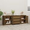 vidaXL Side Cabinet Honey Brown Solid Pinewood 70.9x14.2x25.6 in