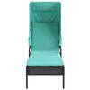 vidaXL Patio Sun Lounger Black, Turquoise