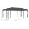 vidaXL Gazebo Anthracite 100% polyester Large Durable Gazebo