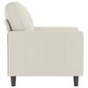 vidaXL Sofa Chair Cream Velvet (100% polyester), Metal, Foam