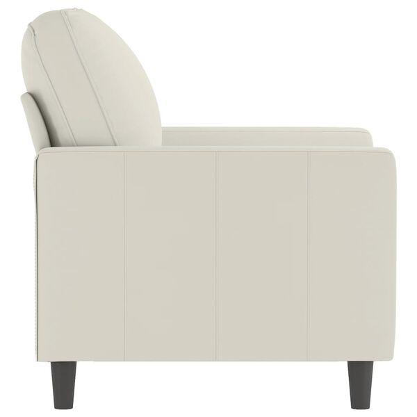 vidaXL Sofa Chair Cream Velvet (100% polyester), Metal, Foam
