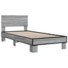vidaXL Bed Frame Grey Sonoma Engineered wood Single Durable Bed Frame