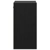 vidaXL Wall Cabinet Set of 2 Black Solid Pine Wood Wall-mounted