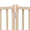 vidaXL Dog Gate with Door Foldable 4 Panels 126.0 " Solid Wood Fir