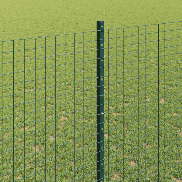 vidaXL Fence with Post Green 4.92 x 82.02 ft Steel