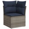 vidaXL 9 Piece Garden Sofa Set with Cushions Grey Poly Rattan