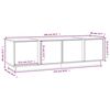 vidaXL TV Cabinet Grey Solid Pine Wood Medium Doors TV Cabinet