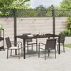 vidaXL Garden Dining Set 5 pcs Brown Poly rattan
