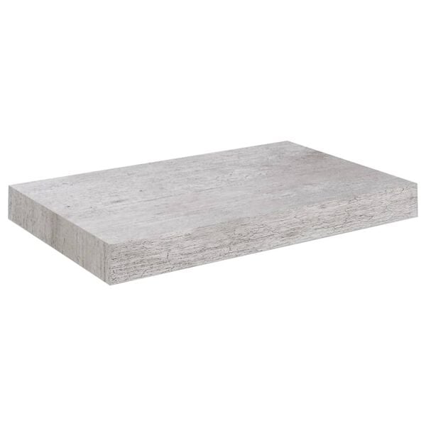 vidaXL Wall Shelf Concrete grey Honeycomb MDF, metal Small Wall mounting