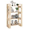 vidaXL Book Cabinet Natural wood Solid pine wood Medium Book Cabinet