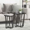 vidaXL Side Table Set 2 pcs Black Oak
