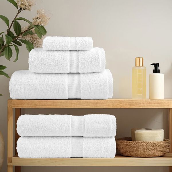 vidaXL Guest Towel Set of 2 White 100% cotton 11.8 x 19.7 in