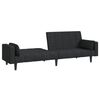 vidaXL Sofa Bed Black Fabric (100% polyester)