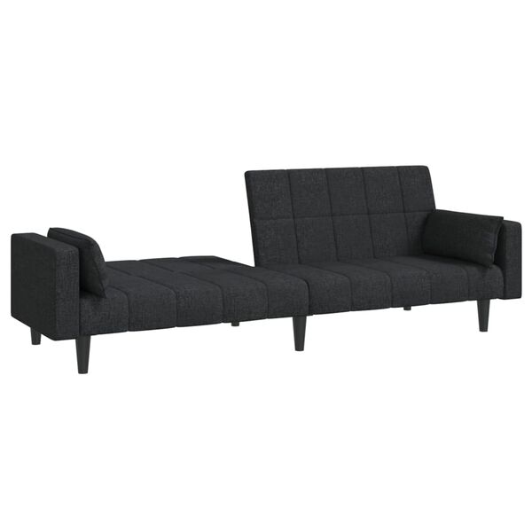 vidaXL Sofa Bed Black Fabric (100% polyester)