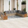 vidaXL Garden Sofa Set Beige, Light Grey