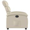 vidaXL Electric Recliner Chair Cream Faux leather, foam, metal, plywood