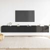 vidaXL TV Cabinet Set Set of 3 Black Engineered wood Medium