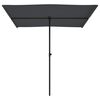 vidaXL Garden Parasol Anthracite Polyester Medium Height-Adjustable