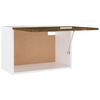 vidaXL Hanging Cabinet Smoked Oak Engineered Wood 23.6 x 12.2 x 15.7 in